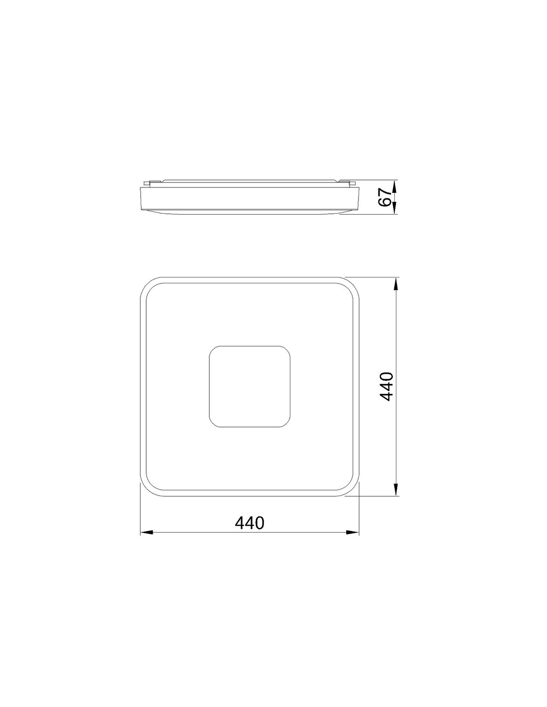 Ceiling Lamp LED 80W 2700K-5000K Remote Control
