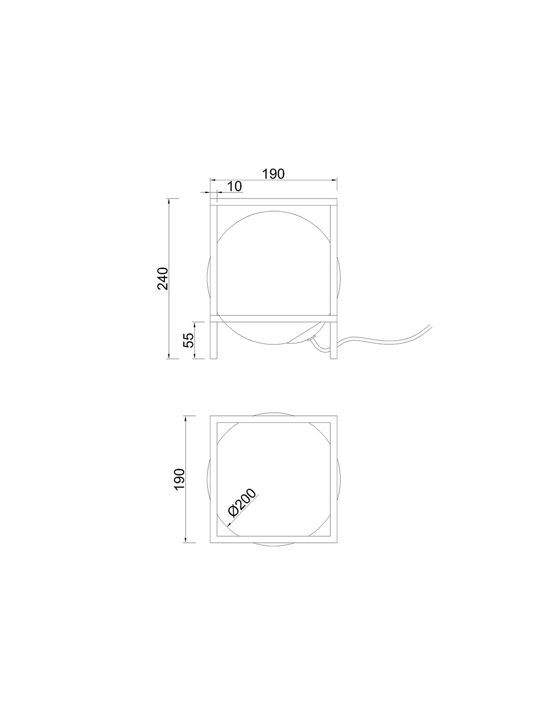 Table Lamp 1 Light Medium