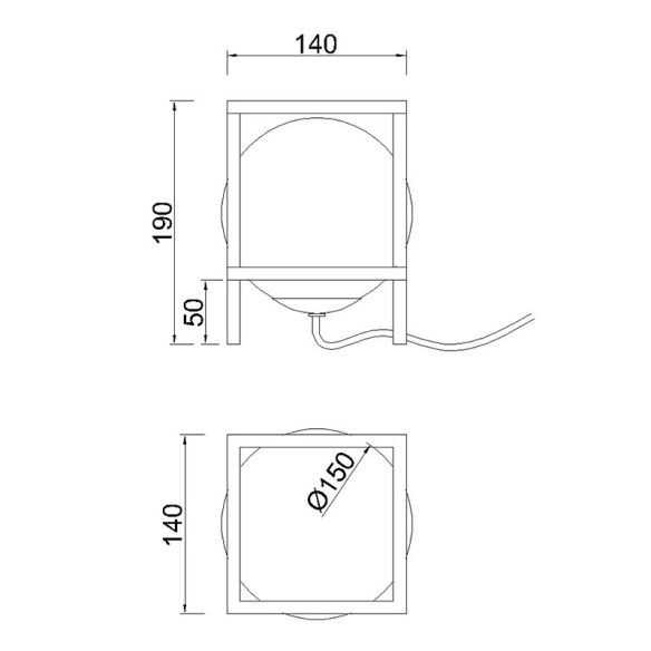 Table Lamp 1 Light Small