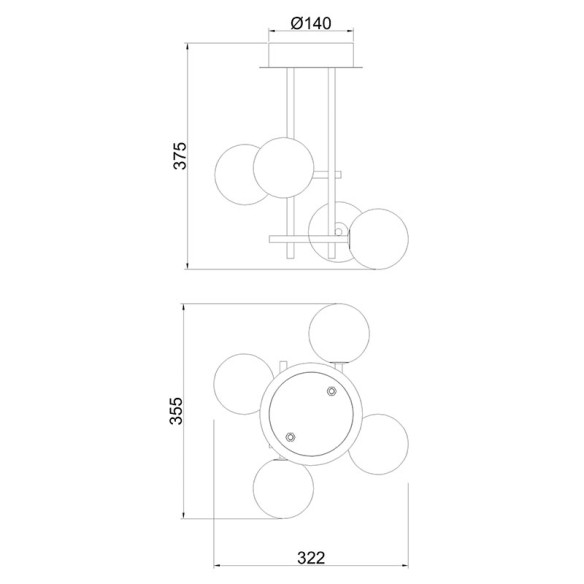Semi-Ceiling 4 Lights