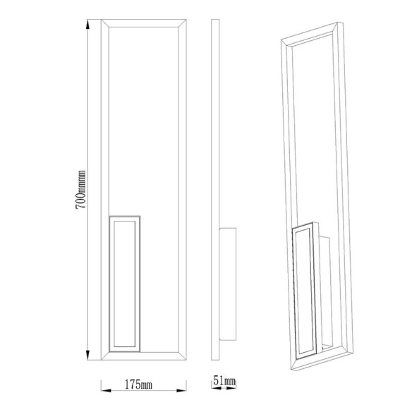 Aplique LED 38.5W 3000K Dimable