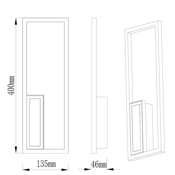 Aplique LED 21.5W 3000K Dimable