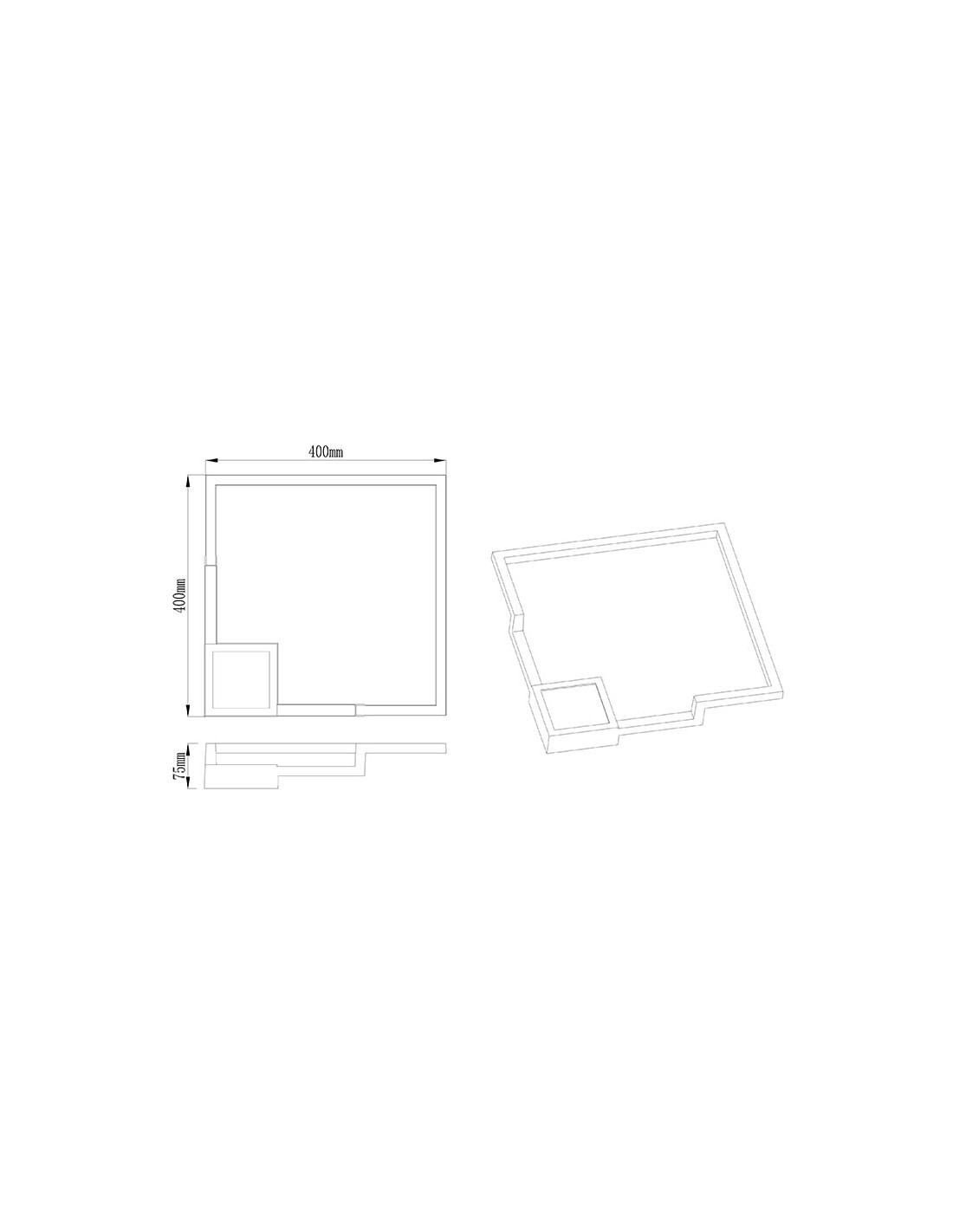 Aplique LED 25W 3000K Dimable