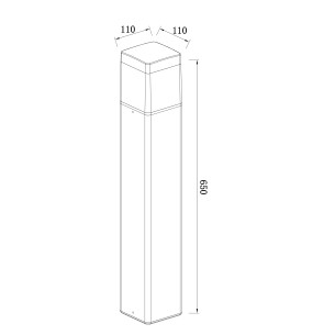 Bollard Outdoor E27 IP65 2