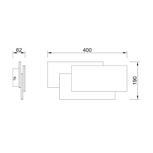 Aplique LED 36W 3000K 2