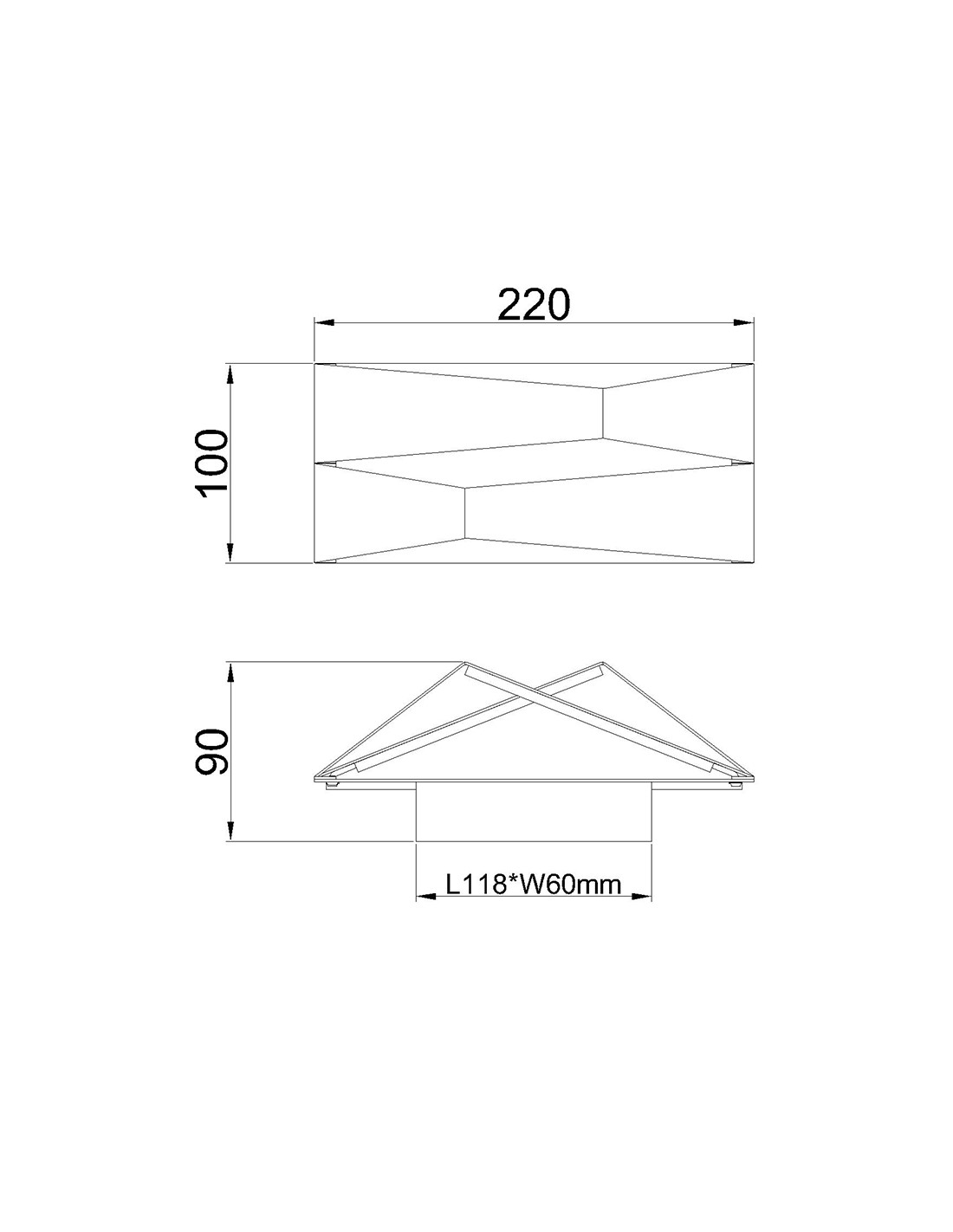 Aplique LED 10W 3000K