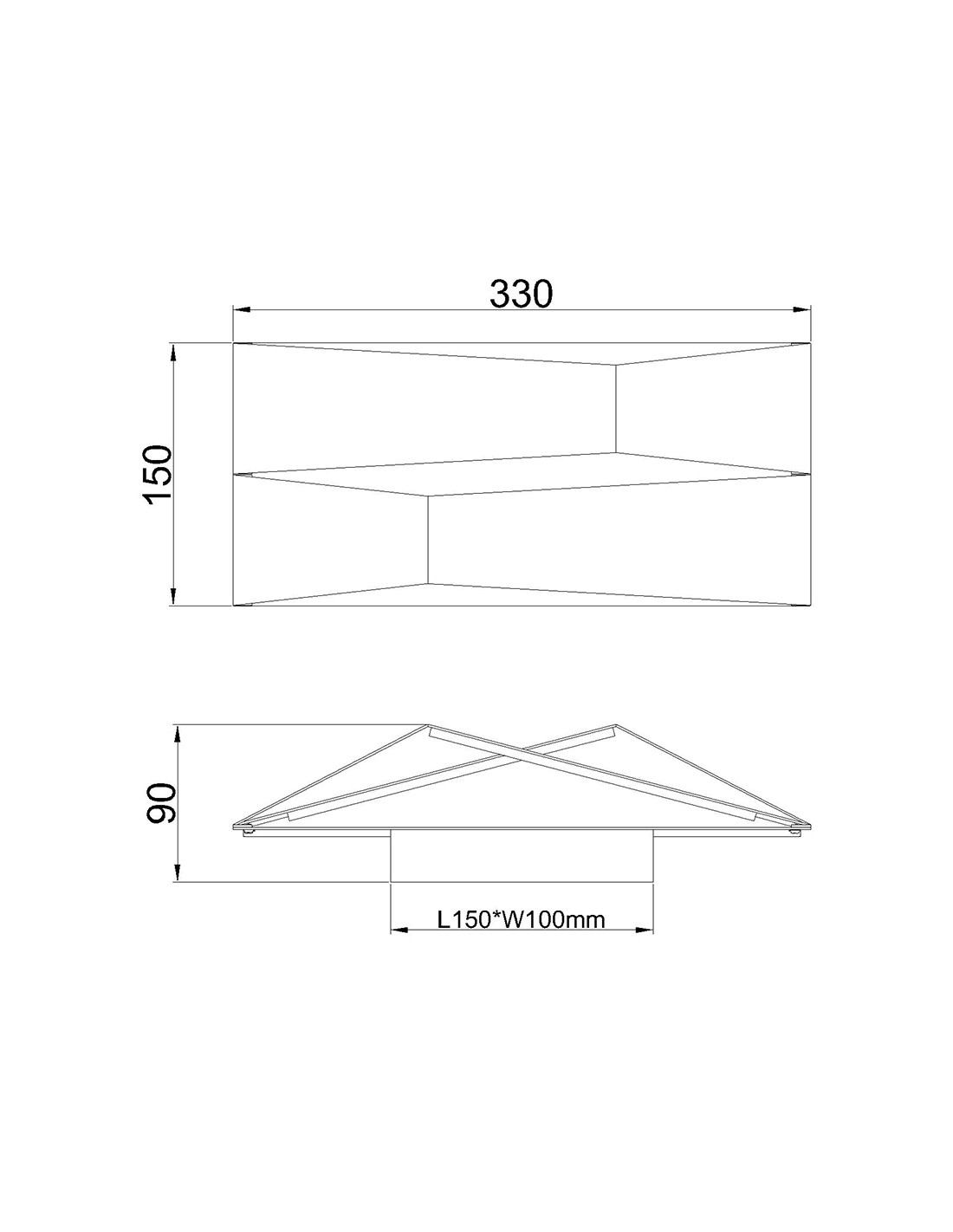 Aplique LED 14W 3000K