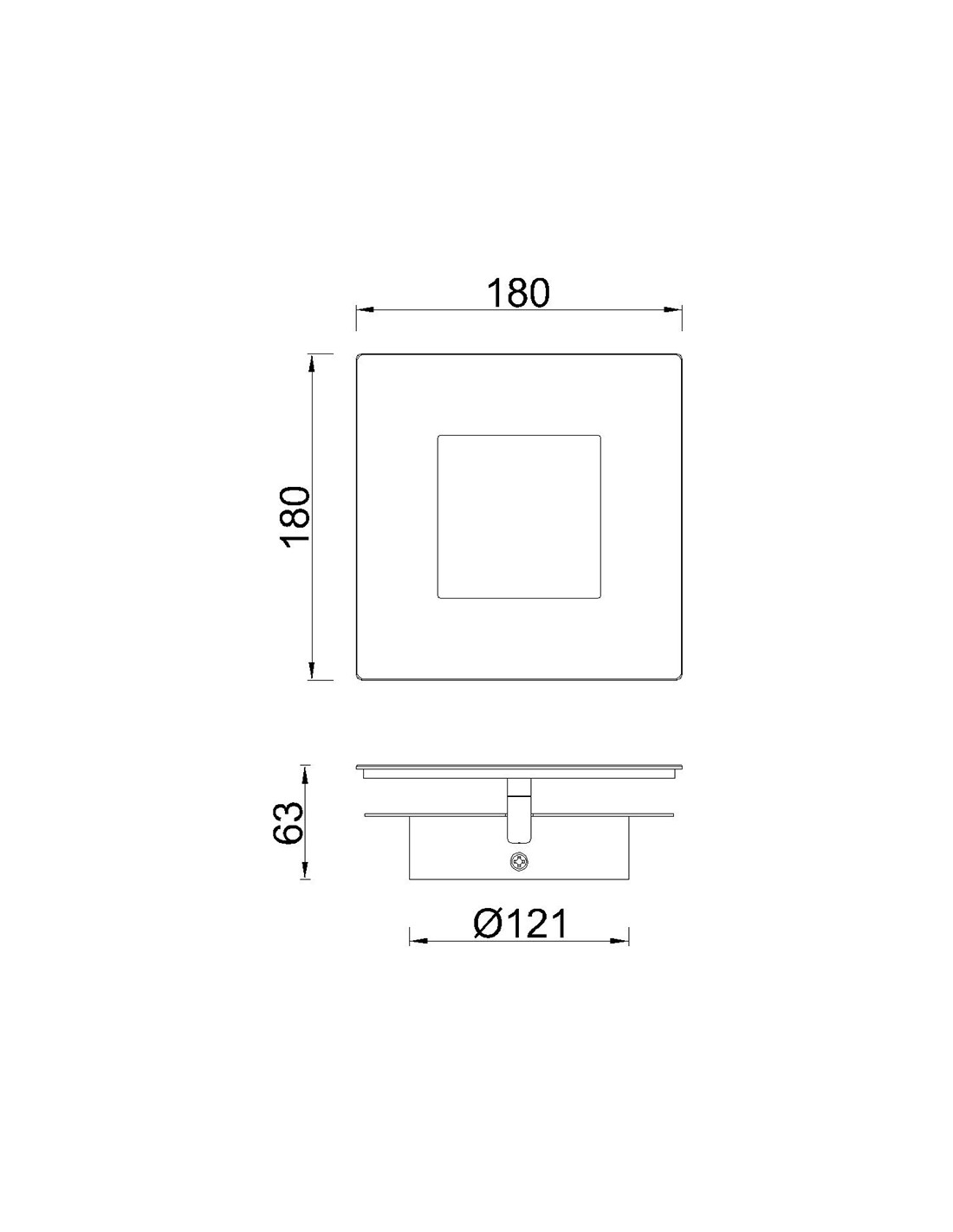 Aplique LED 18W 3000K