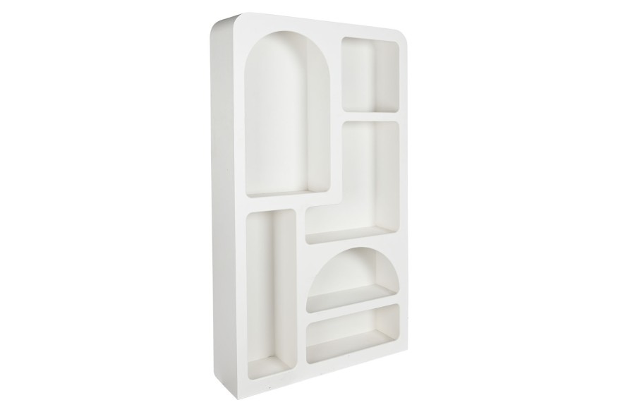 ESTANTERÍA IRREGULAR EFECTO CEMENTO BLANCO