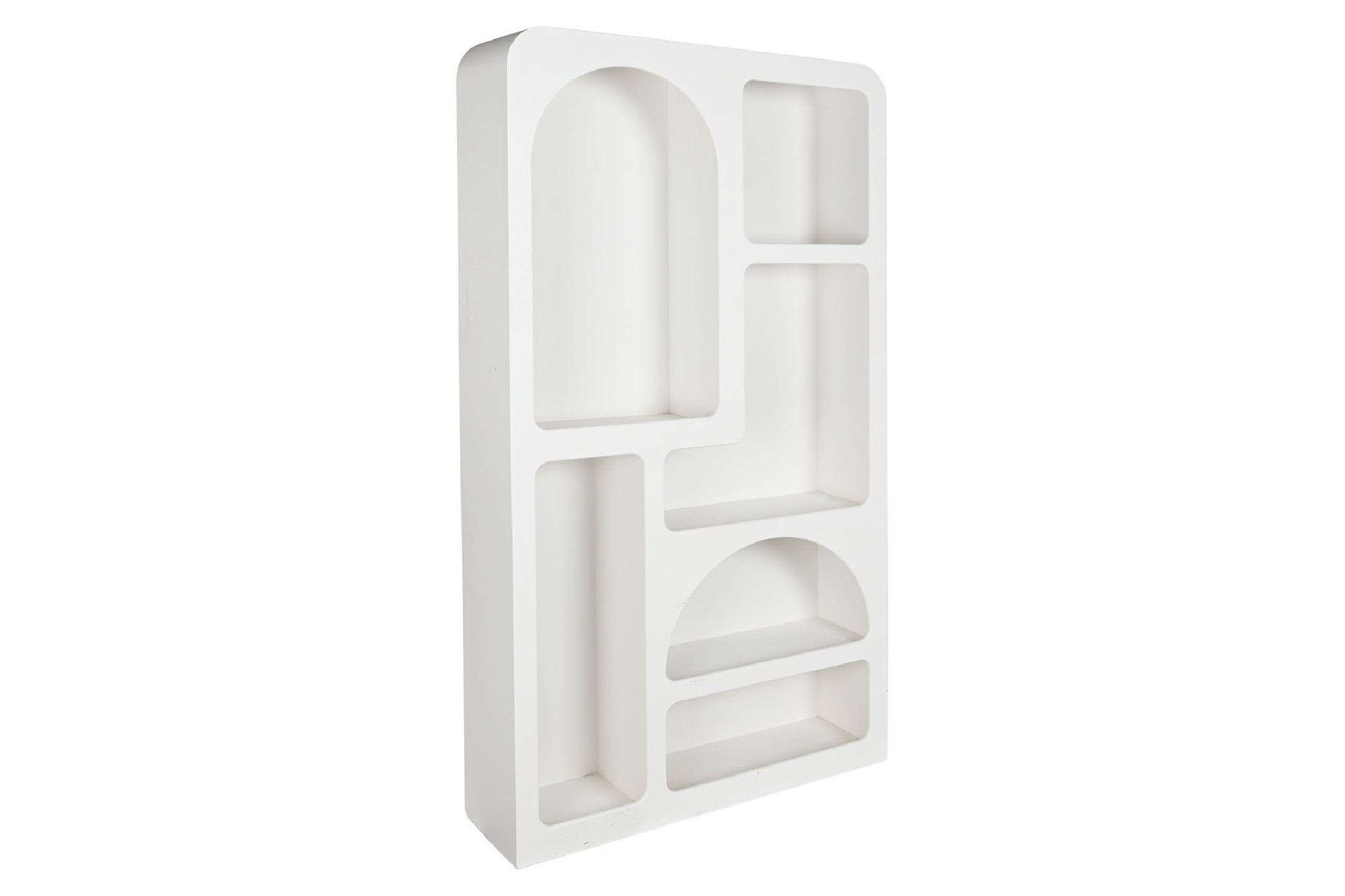 ESTANTERÍA IRREGULAR EFECTO CEMENTO BLANCO