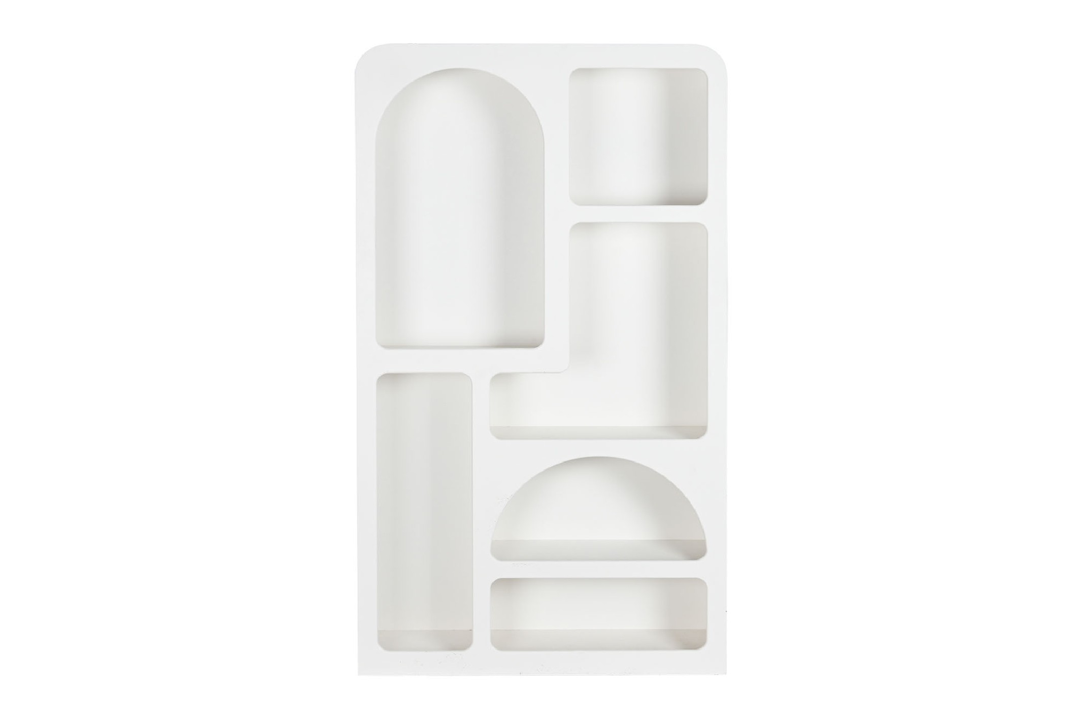 ESTANTERÍA IRREGULAR EFECTO CEMENTO BLANCO