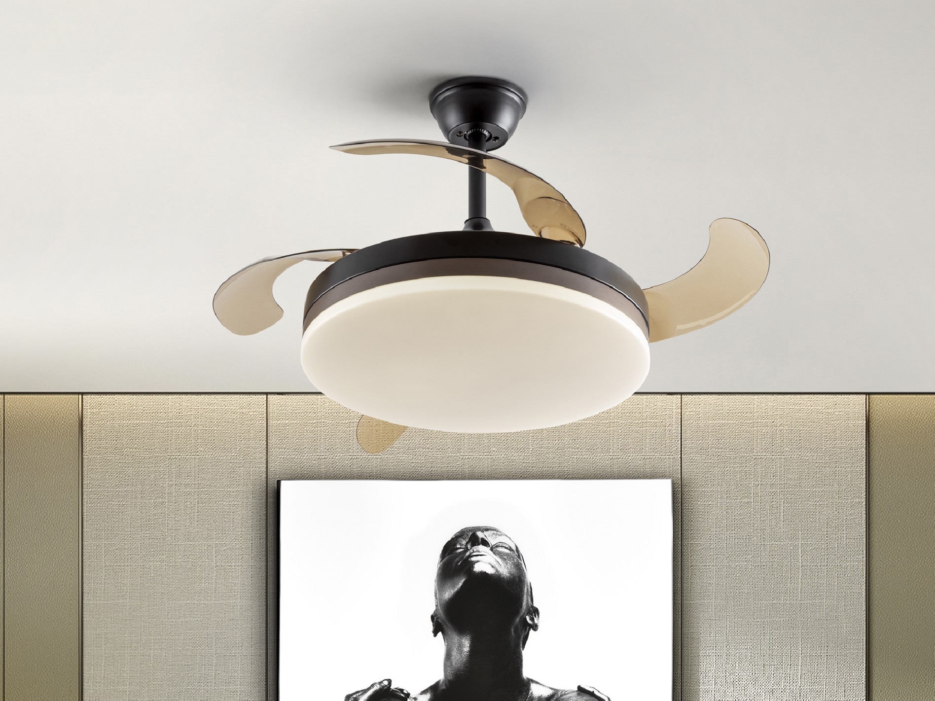 VENTO - BLACK FAN DIMMABLE