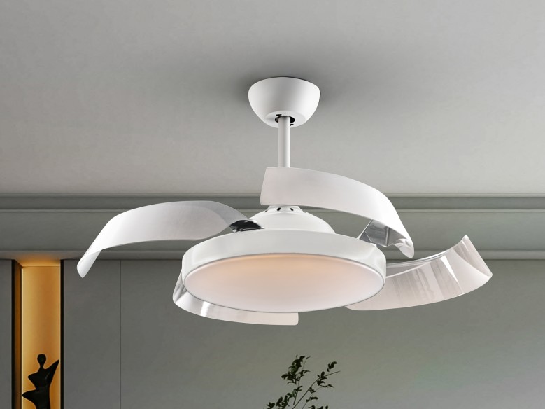·ENZO· WHITE FAN, DIMMABLE