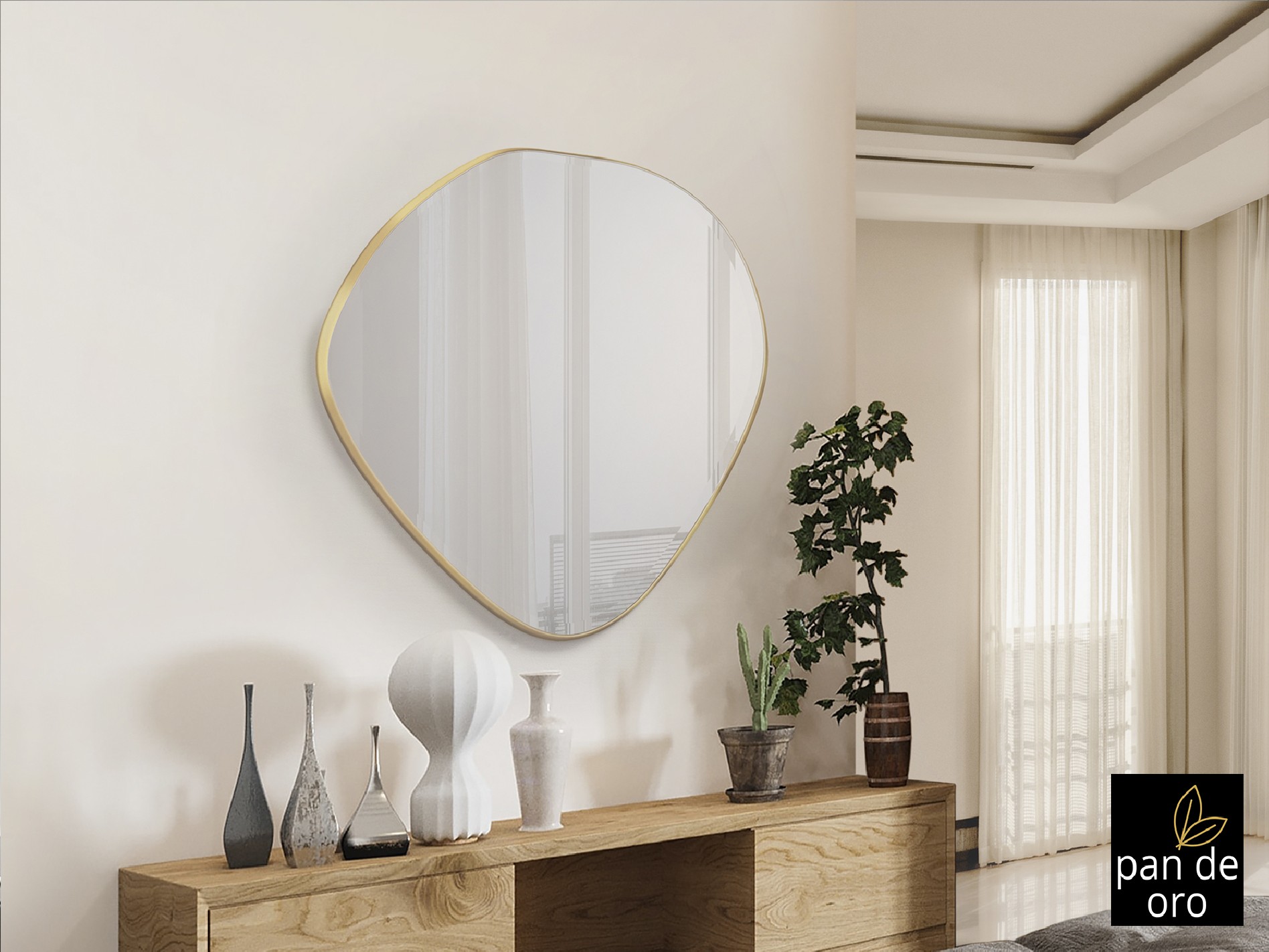 MIMO - ESPEJO 80X80 ORO