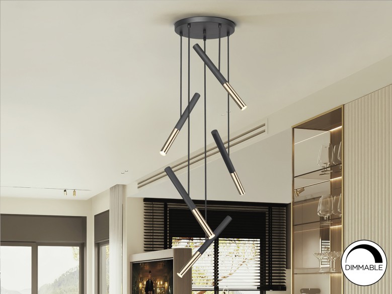 EDNA- LAMP 5L BLACK-GOLD