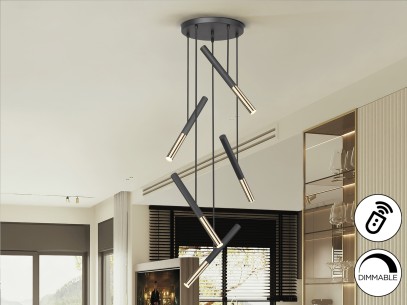 EDNA-LAMPARA 5L NEGRO-ORO DIM