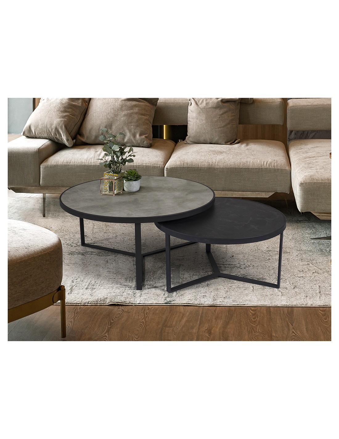 NAIRA -SET MESAS- T GRIS-NEGRO