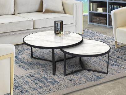 NAIRA -SET MESAS- T MARMOL BLANCO