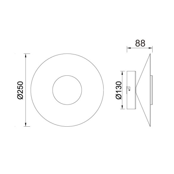 Aplique LED 8W 3000K