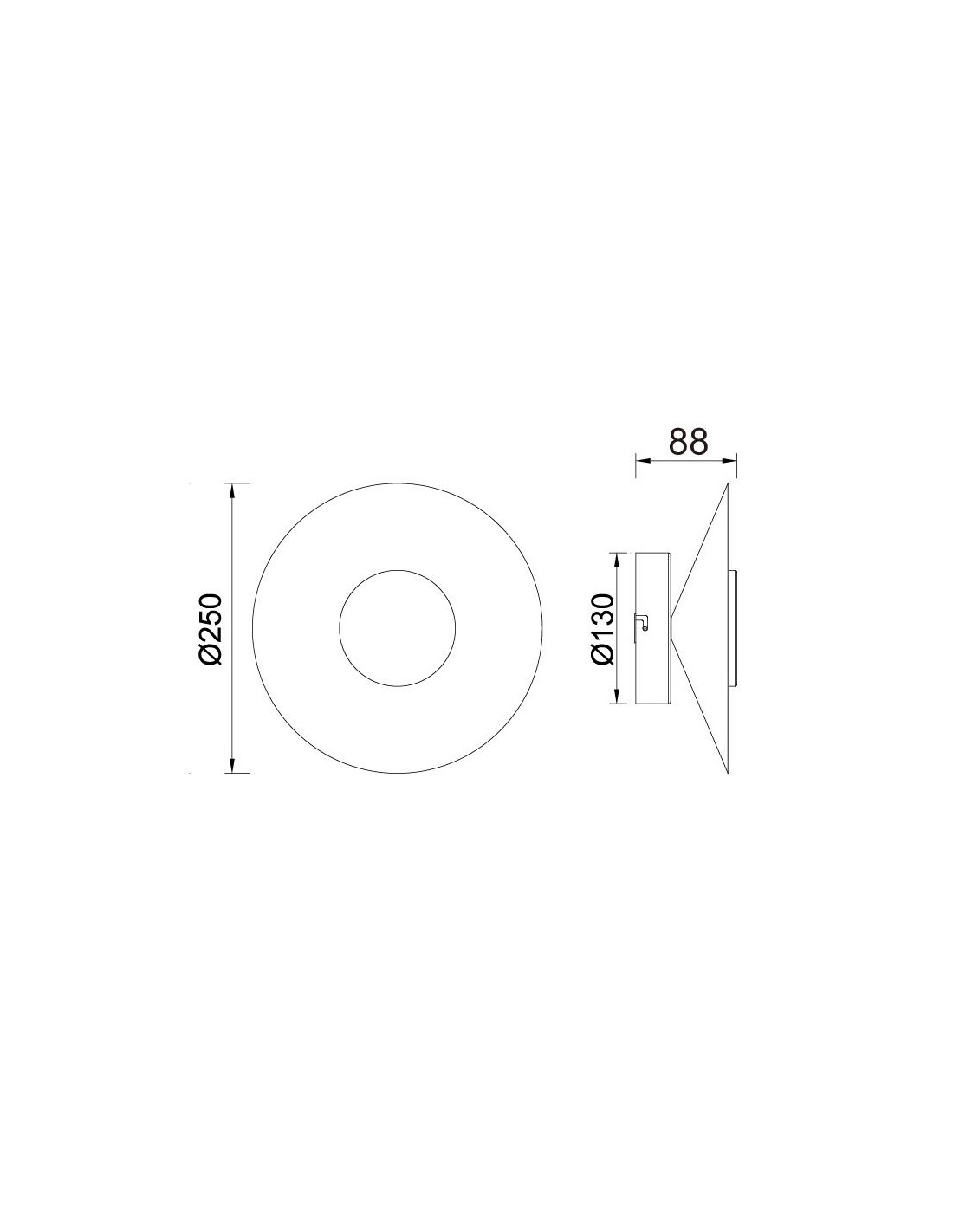 Aplique LED 8W 3000K