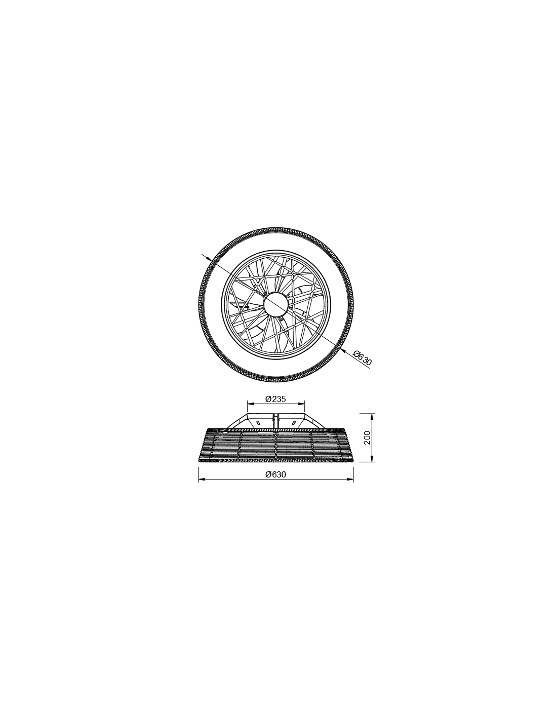 Ceiling Lamp LED 70W Fan 35W