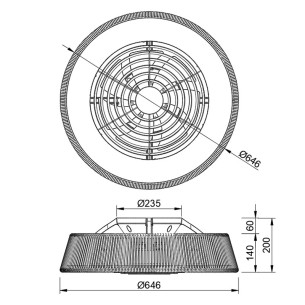 Ceiling Lamp LED 70W Fan 35W 2
