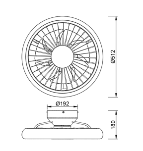 Plafón LED 60W Ventilador 32W 2