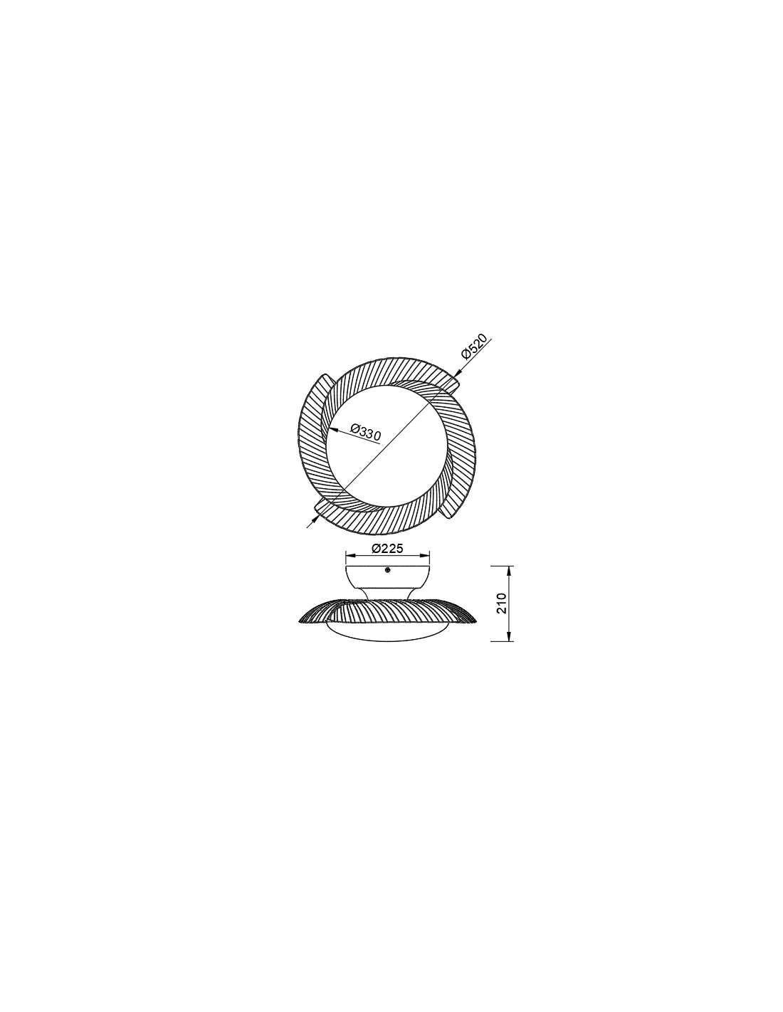 Ceiling Lamp LED 45W Fan 25W