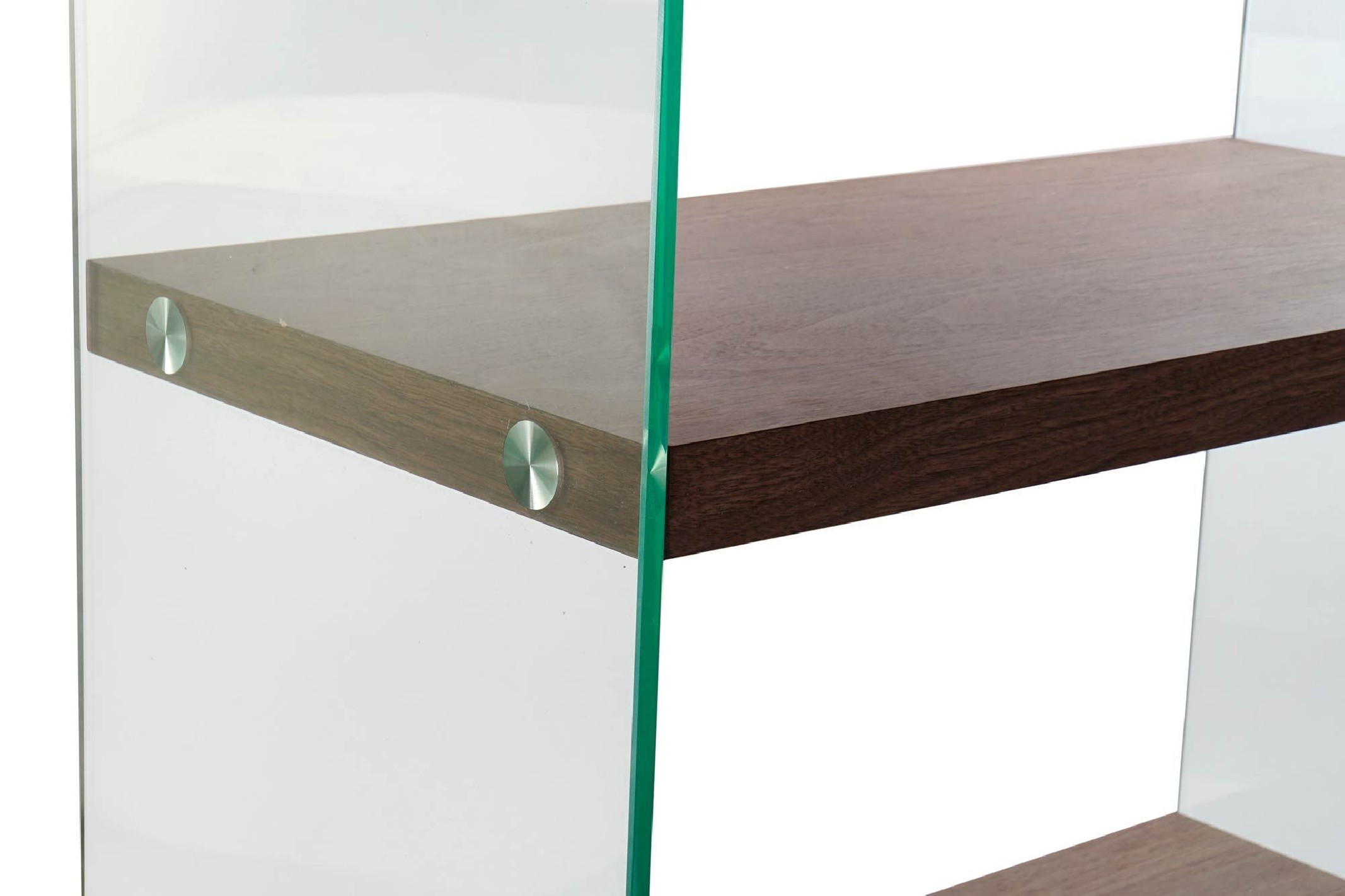 Estantería cristal y madera nogal LEXIE