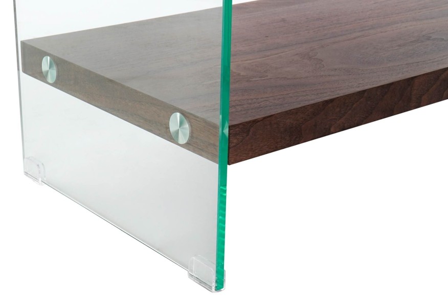 Estantería cristal y madera nogal LEXIE