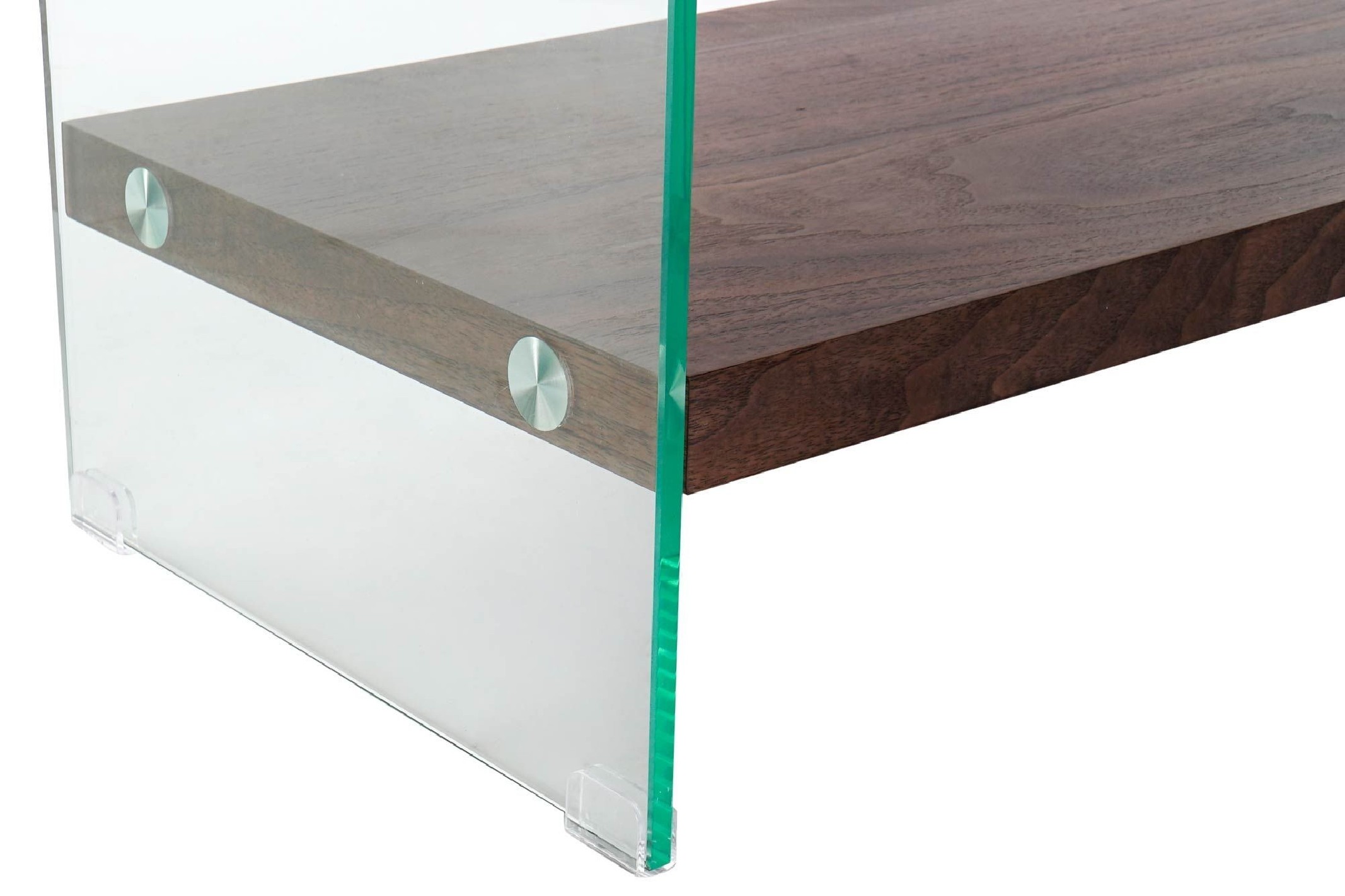 Estantería cristal y madera nogal LEXIE