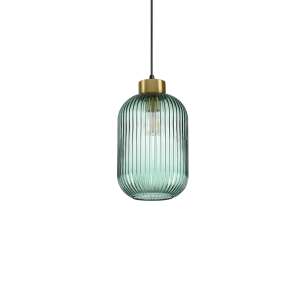 Pendant lamp green crystal MINT large