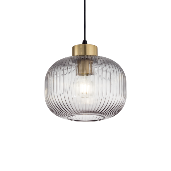 Mint medium FLUTED GLASS PENDANT LAMP