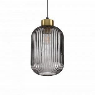 Mint large fluted glass pendant lamp
