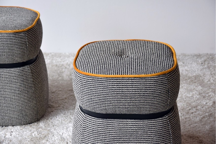 Puf pata de gallo y mostaza NINNA