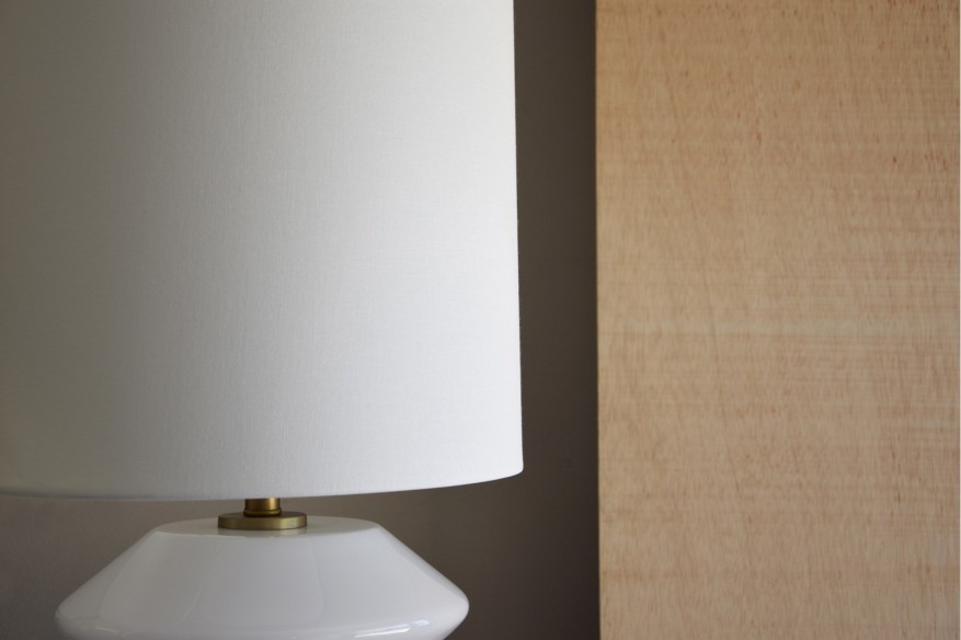 Lámpara de mesa zig zag cristal blanco y oro ITALINA