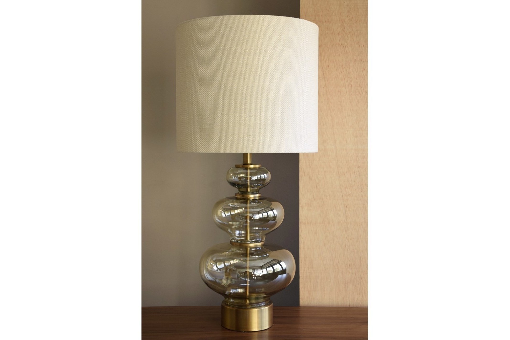 Lámpara de mesa cristal ámbar GIANNA