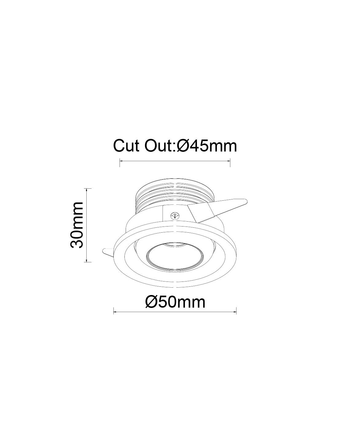 Recessed LED 3W 3000K