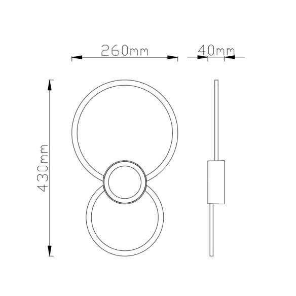 Aplique LED 24W 3000K