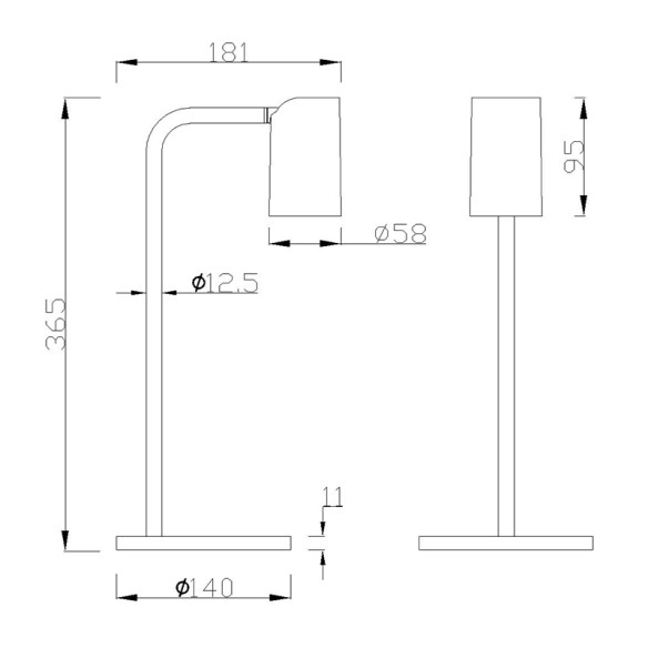 Table Lamp 1 Light Small