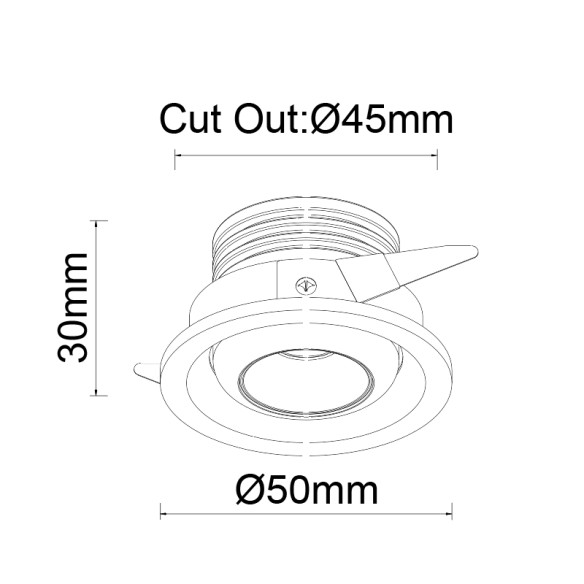 Empotrable LED 3W 2700K