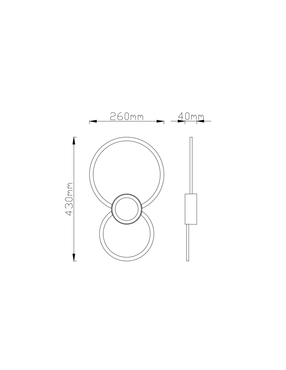 Aplique LED 24W 3000K Dimable