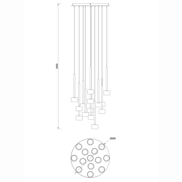 Pendant Lamp 14 Lights