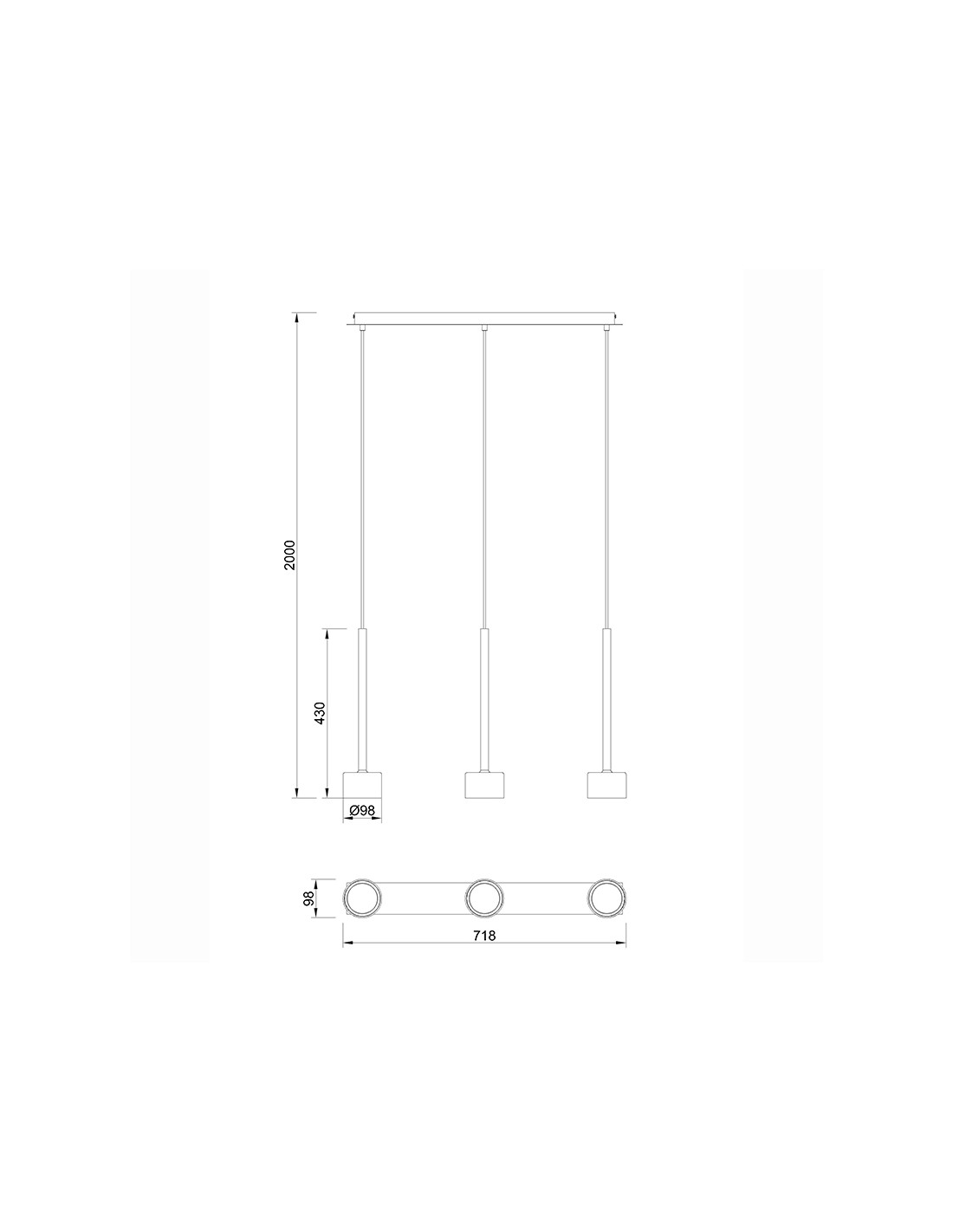 Pendant Lamp 3 Lights