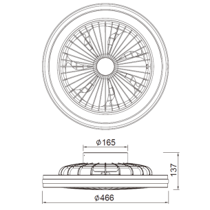 Plafón LED 40W Ventilador 20W 2