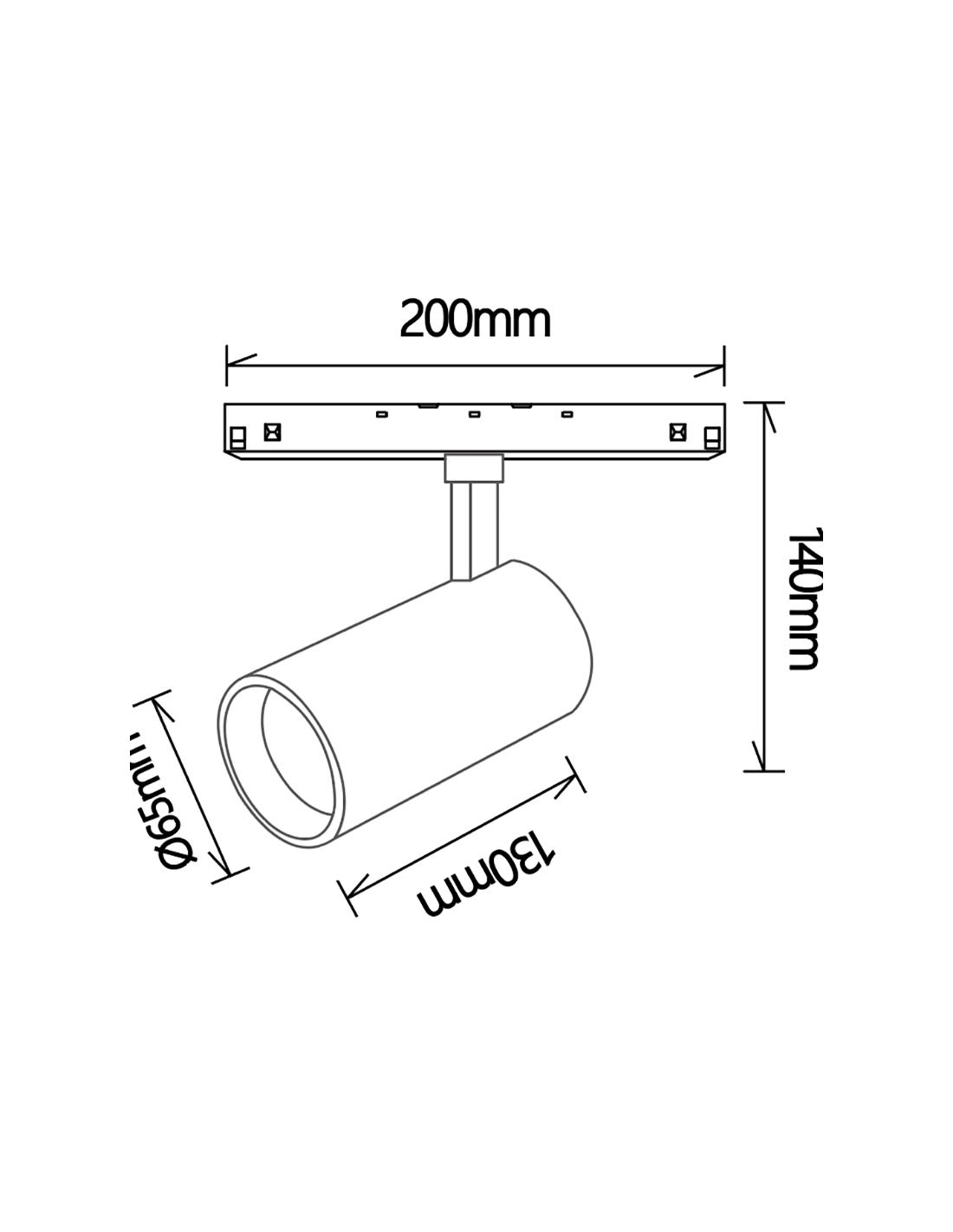 FOCO 16W NEGRO 3000K TRIAC