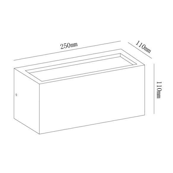 WALL LIGHT OUTDOOR DARK GREY IP65 - 1L*E27