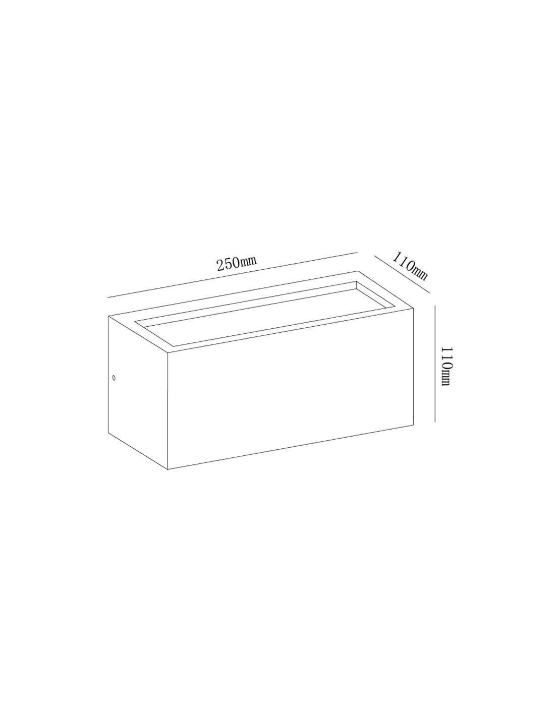 WALL LIGHT OUTDOOR WHITE IP65 - 1L*E27