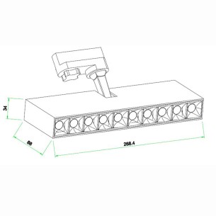 FOCO LINEAL CARRIL BLANCO 30W 3000K 2