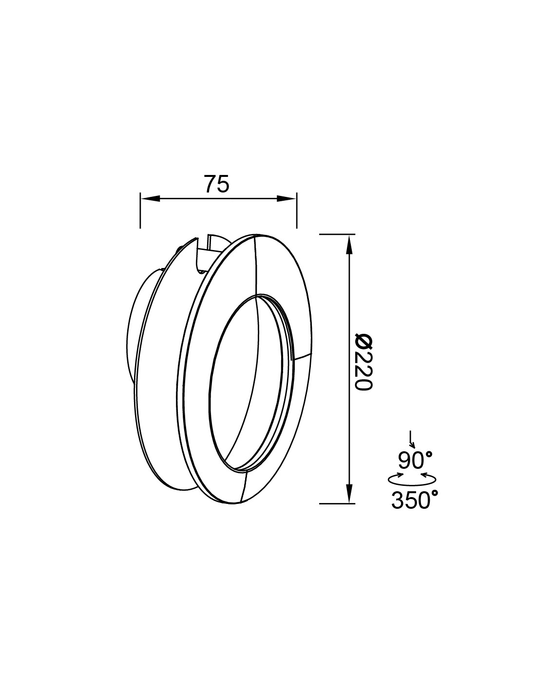 APLIQUE LED 10W 3000K BLANCO